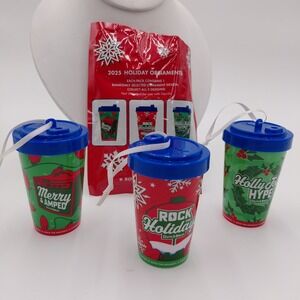 Dutch Bros Nov 2025 Mystery Holiday‎ Cup Ornament FULL SET 3 Black Friday COFFEE